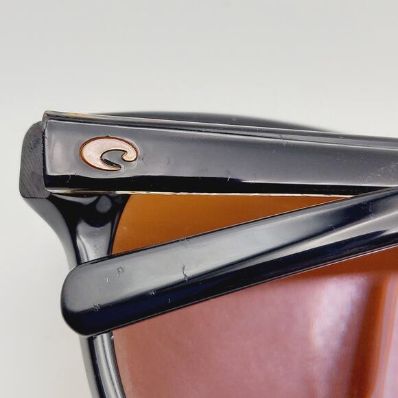 COSTA DEL MAR Sarasota Polarized Sunglasses Shiny Black Cat Eye Copper SAR11 - Picture 10 of 16